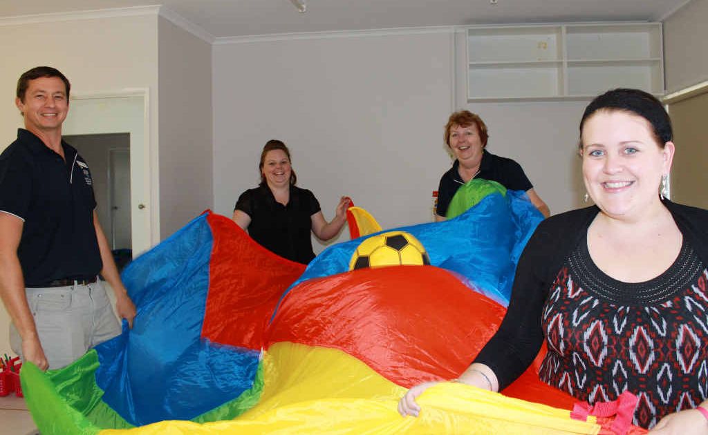 Jeff Mitchell, Teneille Webster, Denise Hofman and Bronwyn White at the Bush Children’s centre. Jeff Mitchell, Teneille Webster, Denise Hofman and Bronwyn White at the Bush Children’s centre.